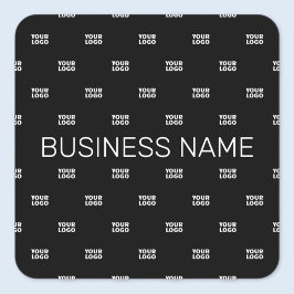 Modernes Logo- oder Designmuster mit jedem Bild Quadratischer Aufkleber