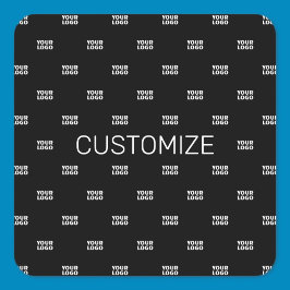 Modernes Logo- oder Designmuster mit jedem Bild Quadratischer Aufkleber
