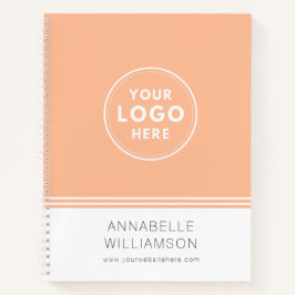 Modernes Logo-Peach-Business-Werbeheft Notizbuch