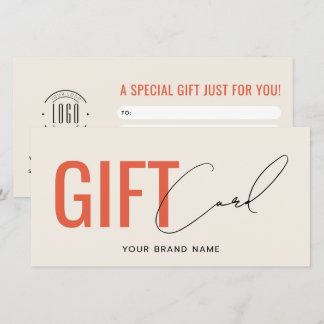 Modernes Logo professionelle beige orange Geschenk