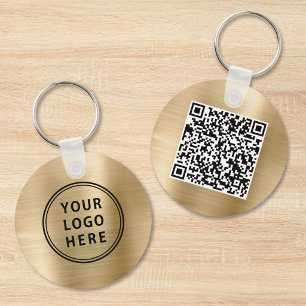 Modernes Logo-QR-Code Werbegold-Schlüsselanhänger Schlüsselanhänger