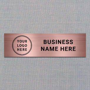 Modernes Logo Rose Gold Unternehmen Namensschild