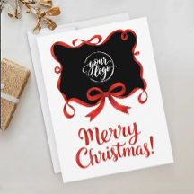 Modernes Logo Rot Schwarz Weihnachten Firmenband