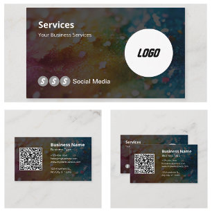 Modernes Logo scannbarer QR-Code Visitenkarte