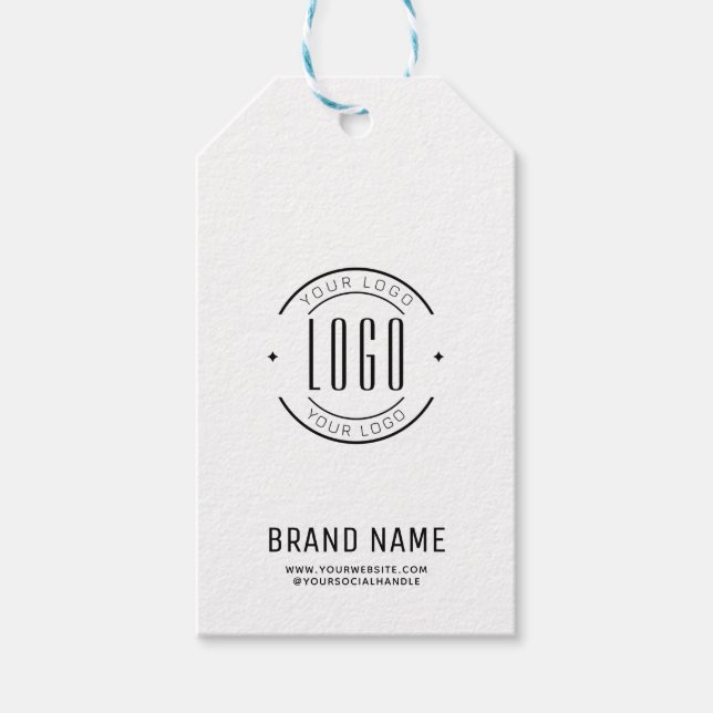 Modernes Logo-Unternehmen Geschenkanhänger (Vorderseite)