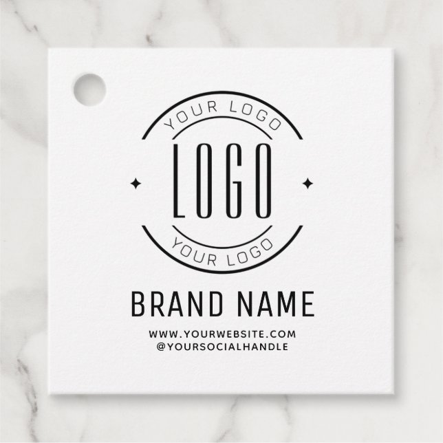 Modernes Logo-Unternehmen Geschenkanhänger (Vorderseite)