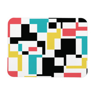 Modernes, lustiges, buntes geometrisches Design Magnet