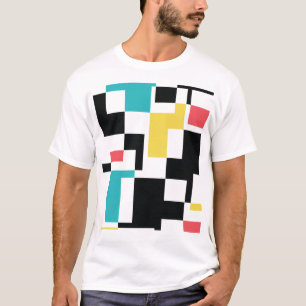 Modernes, lustiges, buntes geometrisches Design T-Shirt