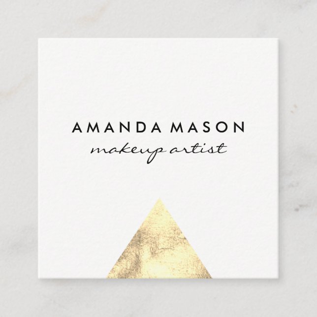 Modernes Luxe Dreieck Quadratische Visitenkarte (Vorderseite)