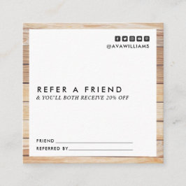 Modernes Luxe-Holz-sauberes Layout Quadratische Visitenkarte