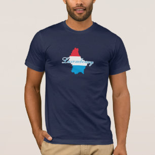 Modernes Luxemburg luxuriöse Flag Karte Souvenir T-Shirt