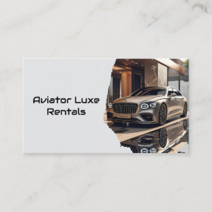 Modernes Luxus-Car Rental & Sales QR Code Foto Visitenkarte