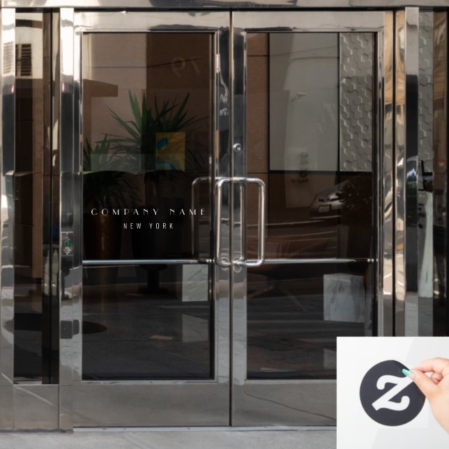 Modernes Luxusunternehmen Typografie Business Fensteraufkleber (Büro Tür)