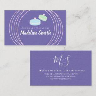 Modernes Macaron Logo hausgemachte Bäckerei-Brandi Visitenkarte