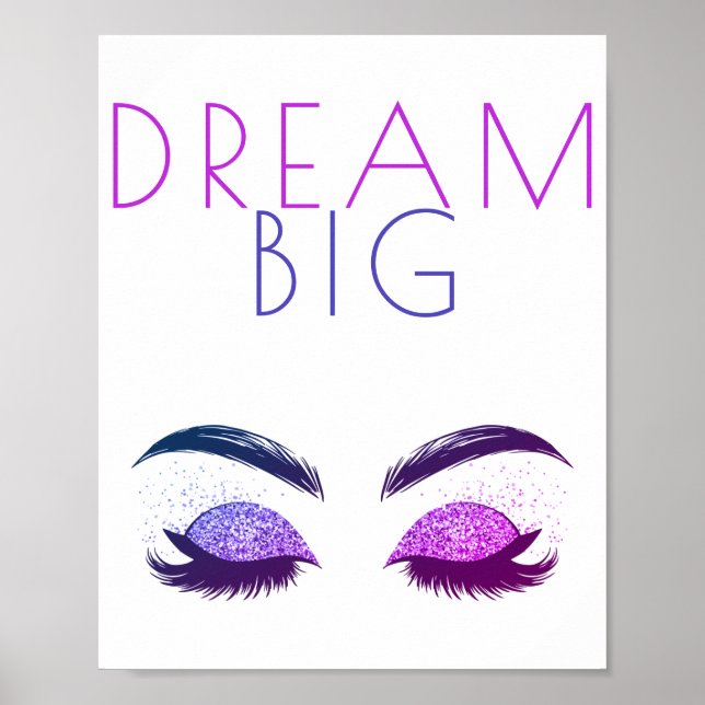 Modernes, mädchenhaft inspirierend motivierend Zit Poster (Vorne)