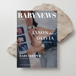 Modernes Magazin Cover Pregnancy Ankündigung