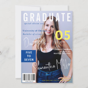 Modernes Magazin für 2 Fotos Abschluss Einladung