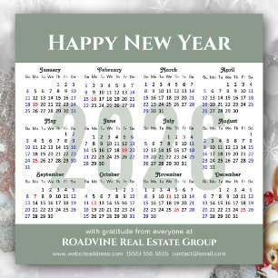 Modernes Magazin Green 2025 Kalender Business Magn Magnetkarte