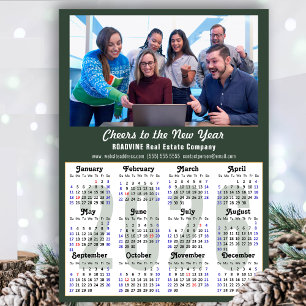 Modernes Magazin Green 2026 Kalender Business Magn Magnetkarte