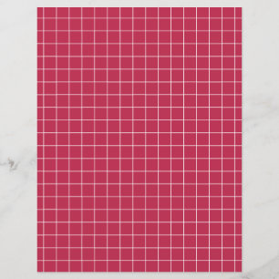 Modernes Magenta Geometric Grid Scrapbook Paper