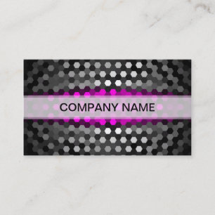Modernes Magenta- und Gray-Hexagons-Muster Visitenkarte