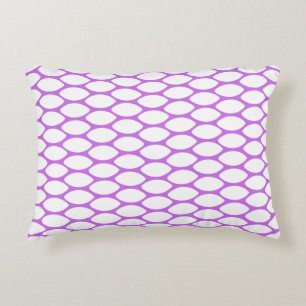 Modernes Magenta Weißes Muster Akzent Pillow Dekokissen