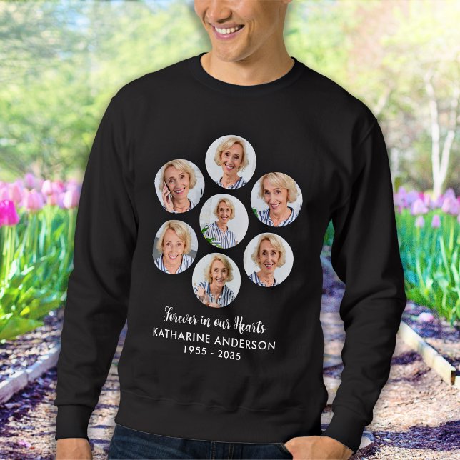 Modernes Mahnmal 7 Foto Collage Beerdigung Sweatshirt (Von Creator hochgeladen)