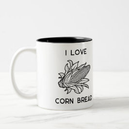 Modernes Maisbrot der I-Liebe mit Cob-Ikone Zweifarbige Tasse