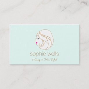 Modernes Make-up und Friseur EyeLash & Lips Beauty Visitenkarte