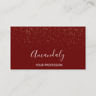 Modernes MAKEUP ARTIST Burgundy Gold Visitenkarte