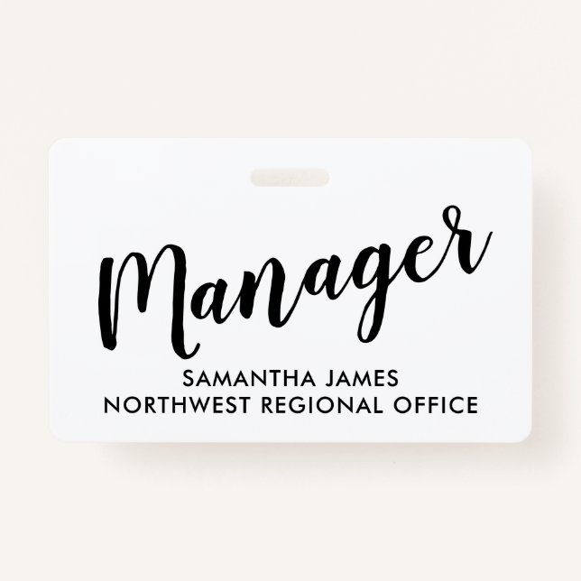 Modernes Manager-ID-Abzeichen Ausweis (Vorderseite)