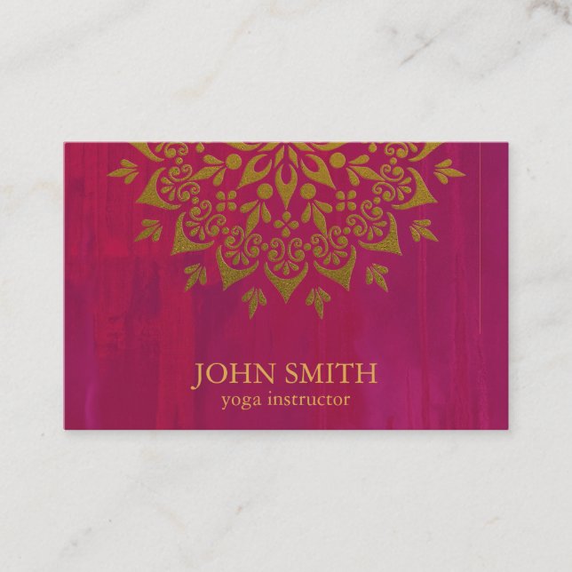 Modernes Mandala Yoga Instructor Business Ca Visitenkarte (Vorderseite)