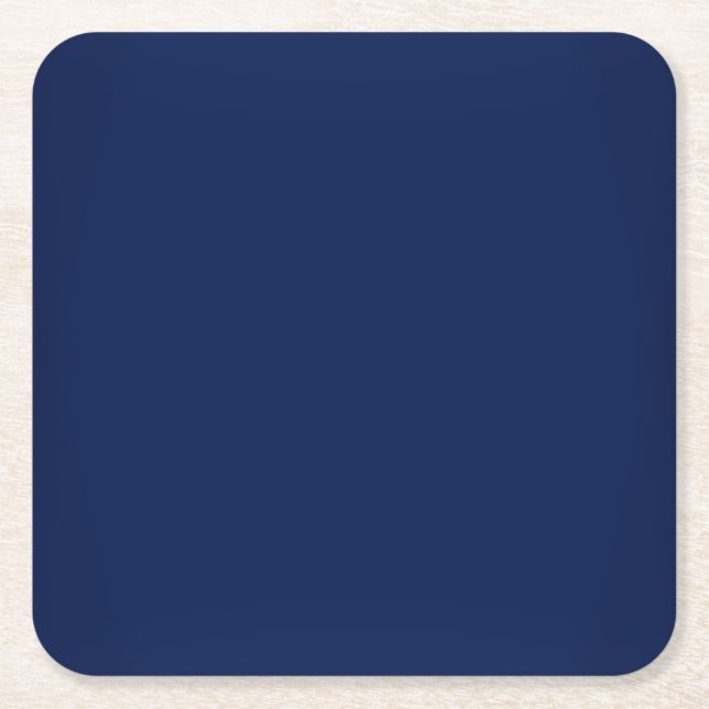 Modernes Marine-Blau kundengerecht Rechteckiger Pappuntersetzer (Vorderseite)