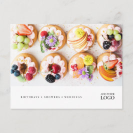 Modernes Marketing für Catering oder Bäckerei Postkarte