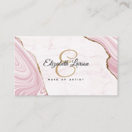 Modernes Marmorkleid Rose Gold Glitzer QR Salon Ma Visitenkarte