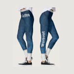 Modernes Marmormuster l Navy blue l Workout Leggings<br><div class="desc">Grafische Kunstwerke aus Marmorboden. Navy Blau und Grau mit coolem Schriftart für das Training.</div>