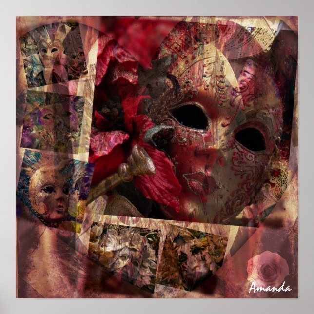 Modernes Maskendesign Poster (Vorne)