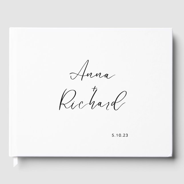 Modernes, maßgeschneidertes Gästebuch (Vorderseite)