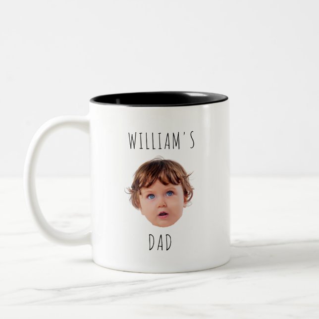 Modernes, maßgeschneidertes Kind mit Kinderbild, T Zweifarbige Tasse (Links)