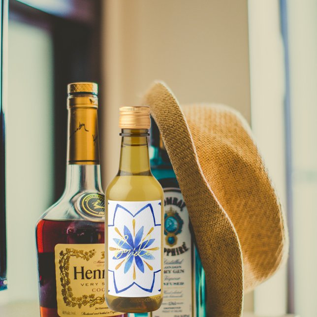 Modernes Matching Bride Bach Party | marokkanische Weinetikett (Von Creator hochgeladen)