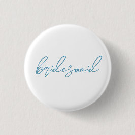 Modernes Matching Bridesmaid Bach Party | Blau Button