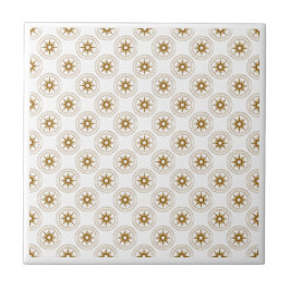 Modernes Medallion-Muster für kleine Goldene Stern Fliese
