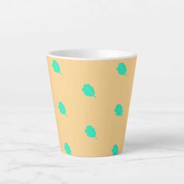 Modernes mediterranes Design Latte Tasse (Vorderseite)