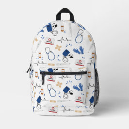 Modernes medizinisches Krankenpflegemuster Bedruckter Rucksack