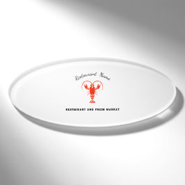 Modernes Meeresfrüchte-Restaurant & Market Crayfis Namenschild