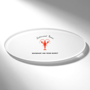 Modernes Meeresfrüchte-Restaurant & Market Crayfis Namenschild