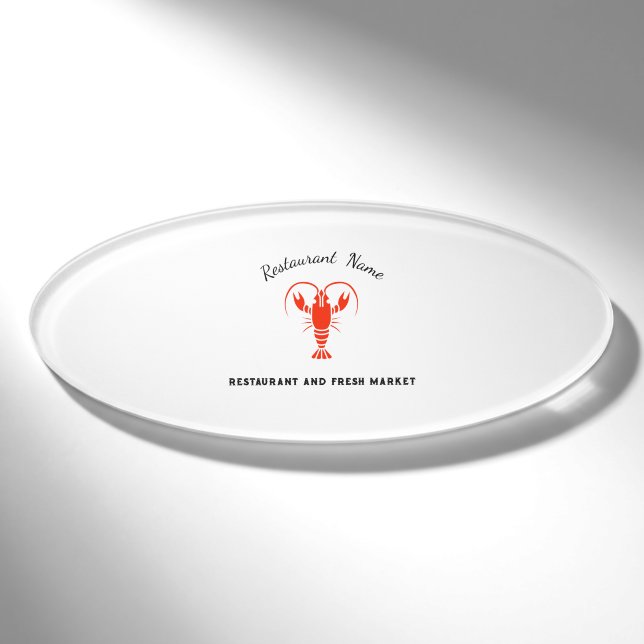 Modernes Meeresfrüchte-Restaurant & Market Crayfis Namenschild (Vorderseite)