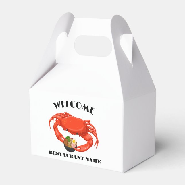 Modernes Meeresfrüchte-Willkommen Roter individuel Geschenkschachtel (Vorderseite)