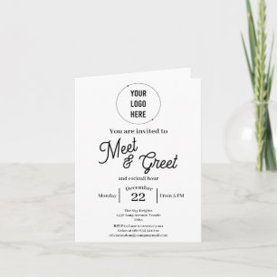 Modernes Meeting und Begrüßung Business minimalist Einladung