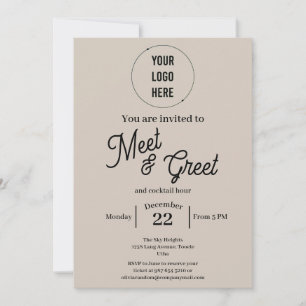 Modernes Meeting und Begrüßung Business minimalist Einladung